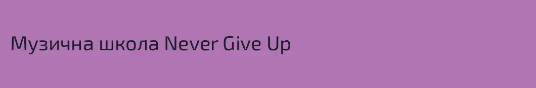 Музична школа Never Give Up